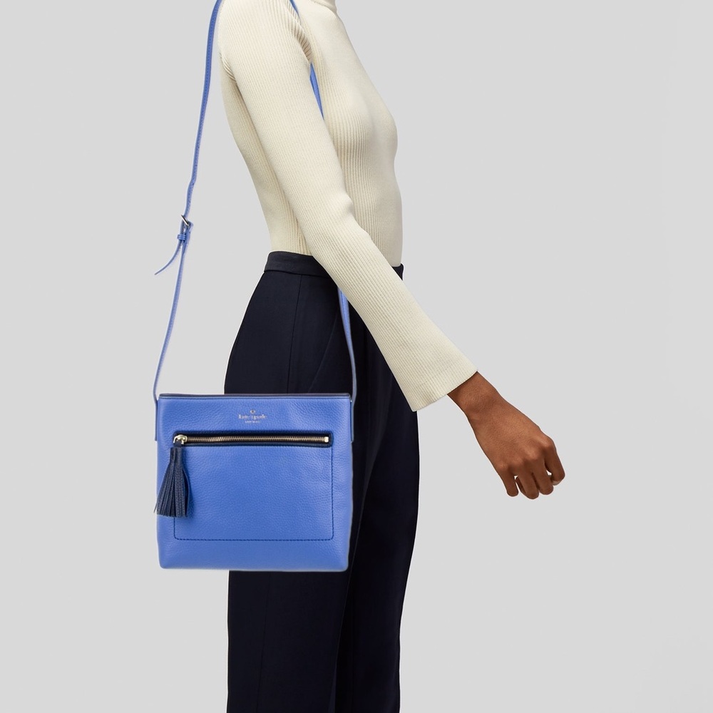 Kate Spade Blue Crossbody Bag with Sleek Design